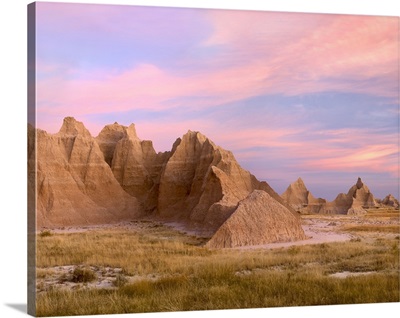 Sandstone striations and erosional features, Badlands National Park, South Dakota