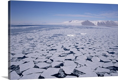 Sea ice break-up, Transantarctic Mountains, Ross Sea, Antarctica