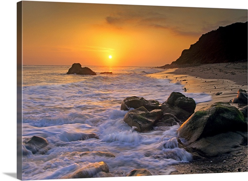 Sunset Over Leo Carillo State Beach Malibu California Wall Art Canvas Prints Framed Prints
