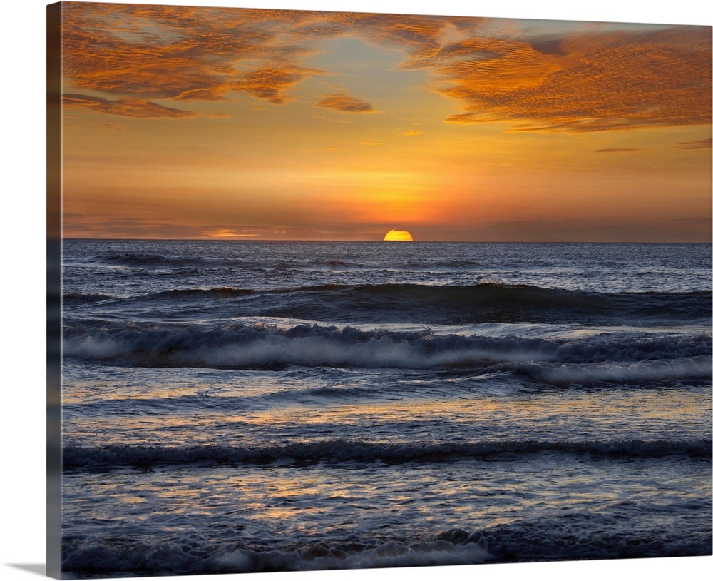 Sunset, Playa Langosta, Guanacaste, Costa Rica Wall Art, Canvas Prints