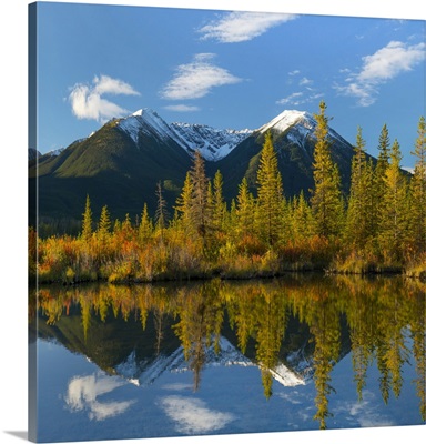 Taiga And Sundance Range, Vermilion Lakes, Banff National Park, Alberta, Canada