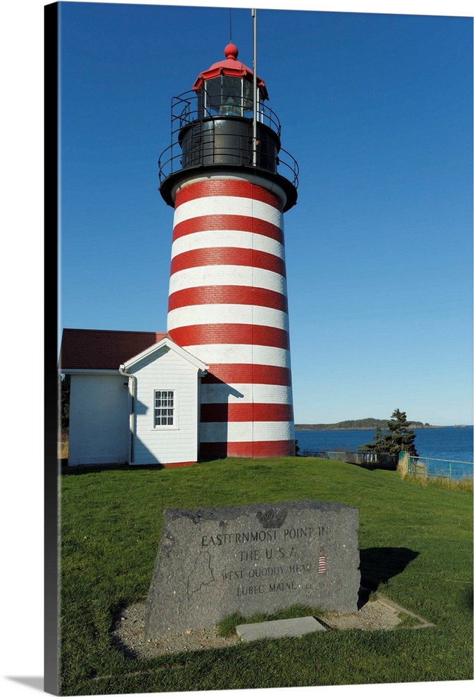 Lighthouse at West Quoddy Maine,easternmost point in United States