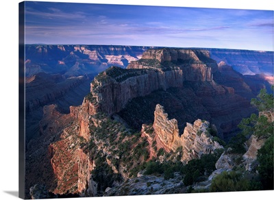 Wotans Throne from Cape Royal, North Rim, Grand Canyon National Park, Arizona