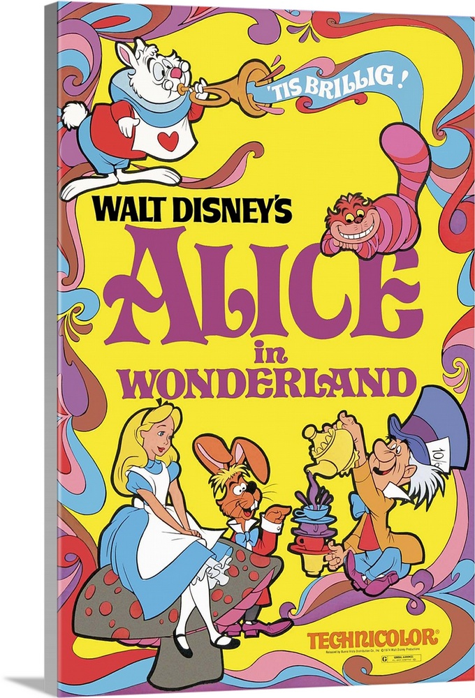 Disney version of Lewis Carroll's Children's story. Alice becomes bored and her mind starts to wander. She sees a white ra...