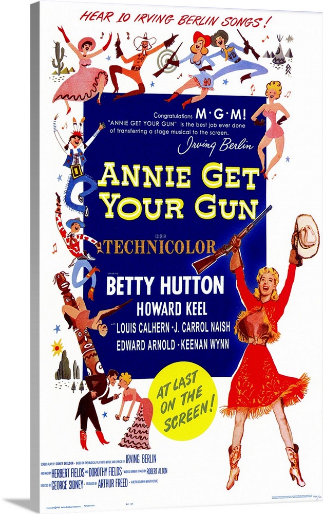 A lavish production of Irving Berlin's Broadway hit musical. Sharpshooting Annie Oakley (Hutton) is the queen of Buffalo B...