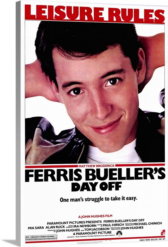 Metal Sign 1986 Ferris Bueller's Day Off Movie Vintage Look