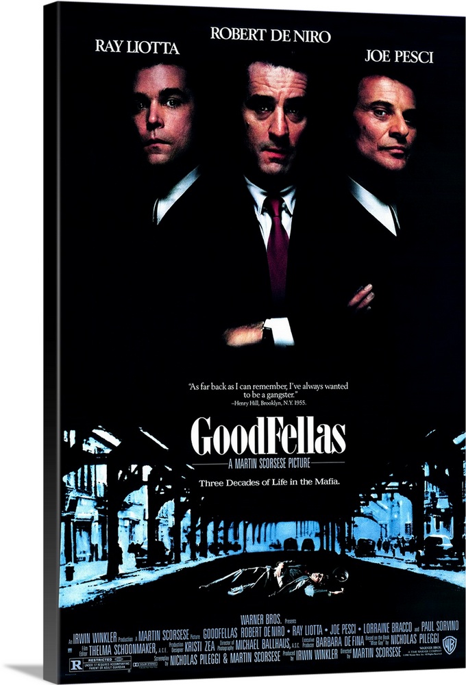 GoodFellas 1990 Movie Poster A2 A3 A6 Robert De Niro Old Film Art Print 
