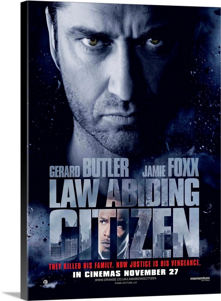 Law Abiding Citizen Movie Poster UK Wall Art, Canvas Prints, Framed