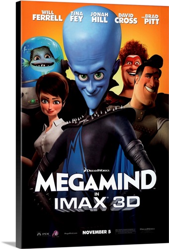 Megamind - Movie Poster Wall Art, Canvas Prints, Framed Prints, Wall ...