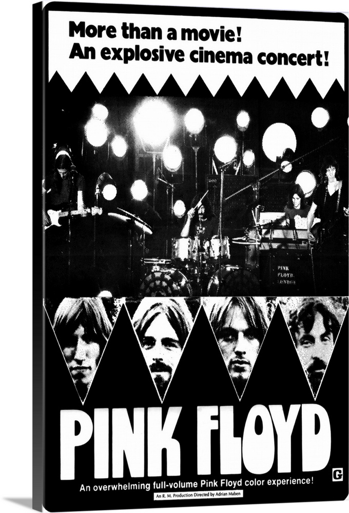 Pink Floyd: Live at Pompeii (1972) | Large Solid-Faced Canvas Wall Art Print | Great Big Canvas