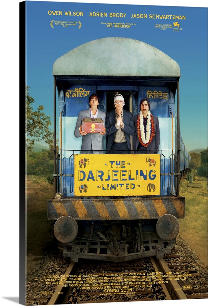 The Darjeeling Limited (2007) | Large Solid-Faced Canvas Wall Art Print | Great Big Canvas