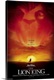 image thumbnail of Movie poster for the 2002 Disney animated movie The Lion King with Simba high on a rock overlooking his kingdom.