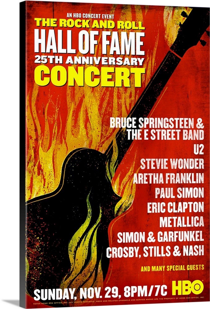 The Rock And Roll Hall Of Fame 25th Anniversary Concert (2009) Wall Art 