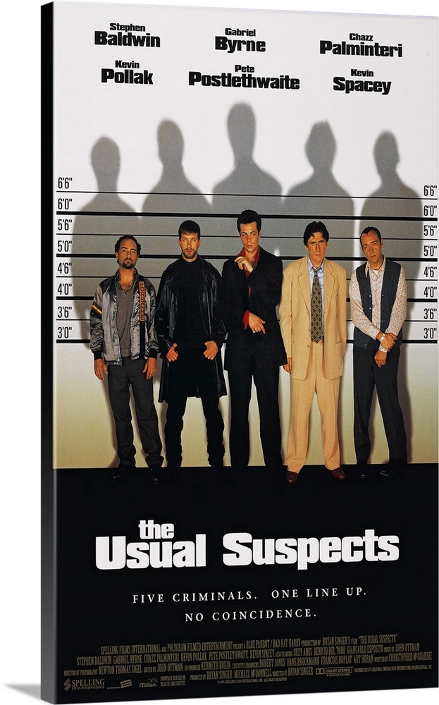 The Usual Suspects (1995) Wall Art, Canvas Prints, Framed Prints, Wall