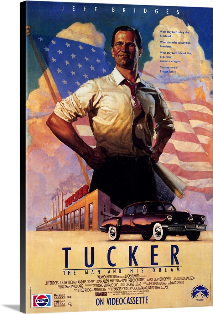 Portrait of Preston Tucker, entrepreneur and industrial idealist, who in 1946 tried to build the car of the future and was...