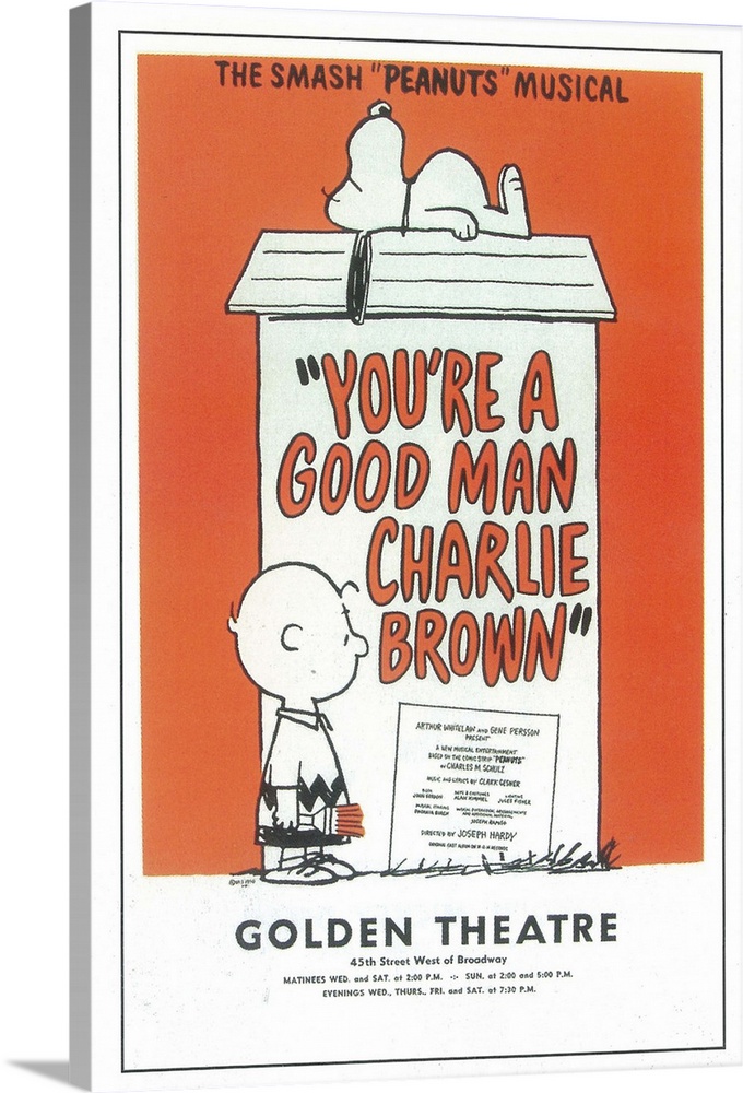 Peels　Wall　Canvas　Wall　Brown　Charlie　Prints,　Prints,　a　Youre　Canvas　Art,　Framed　(Broadway)　Good　Man　Big　(1971)　Great