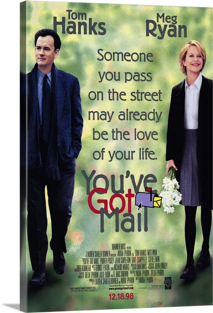 Youve Got Mail (1998) | Movie Poster Canvas Wall Art Print | Great Big Canvas