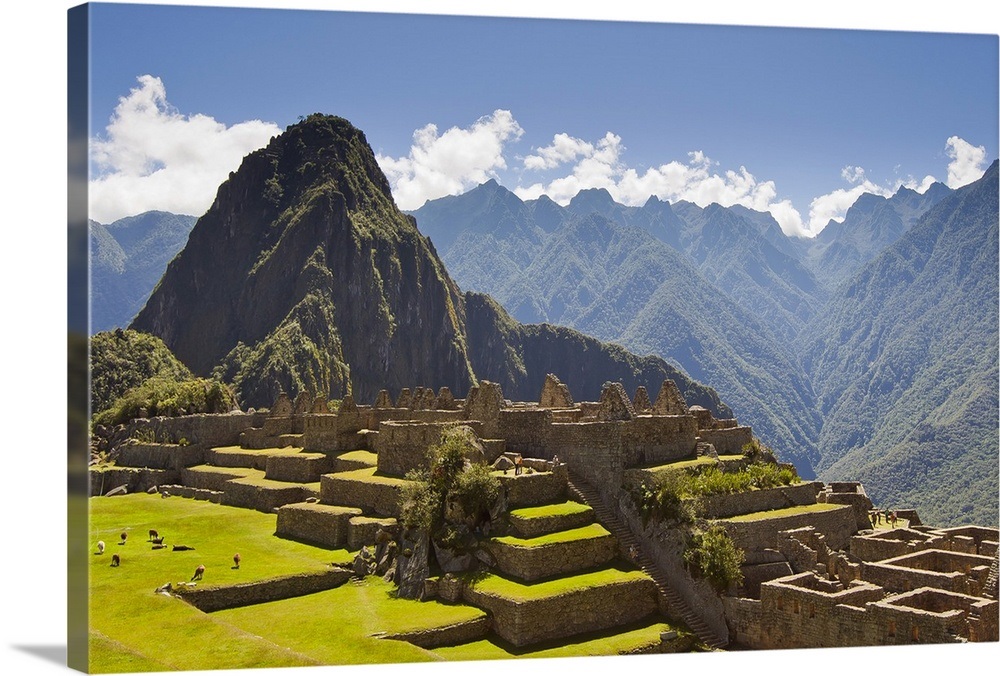 The pre-Columbian Inca ruins at Machu Picchu Wall Art ...