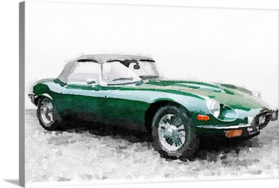 1961 Jaguar E-Type Watercolor