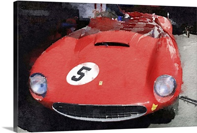 1962 Ferrari in the Pits Watercolor