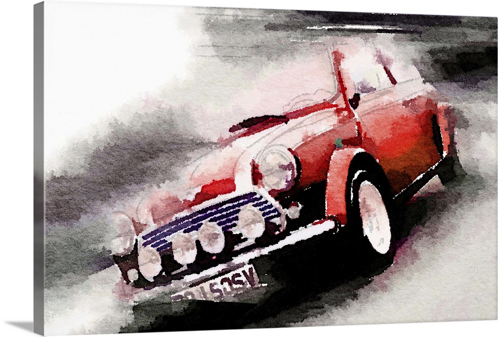 1963 Austin Mini Cooper Watercolor