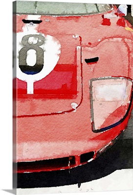 1964 Ford GT40 Front Detail Watercolor