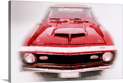 1968 Chevy Camaro Front End Watercolor