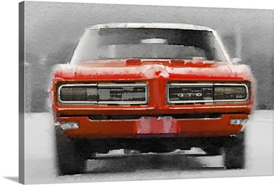 1968 Pontiac GTO Front Watercolor