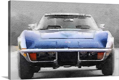 1972 Corvette Front End Watercolor