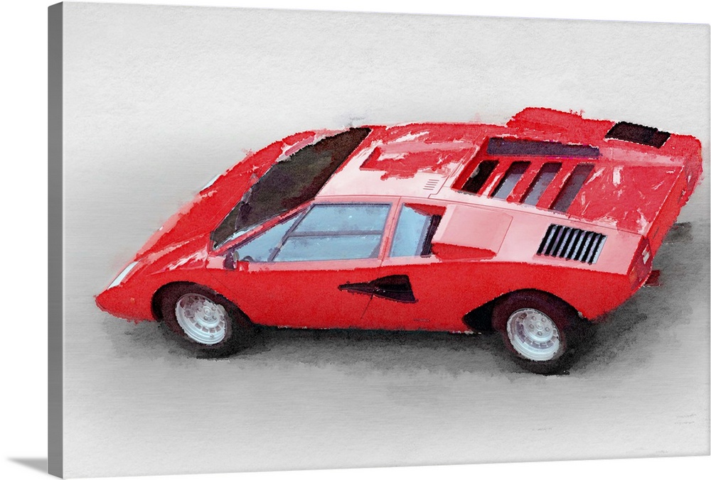 1974 Lamborghini Countach Watercolor