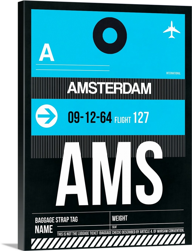 AMS Amsterdam Luggage Tag I