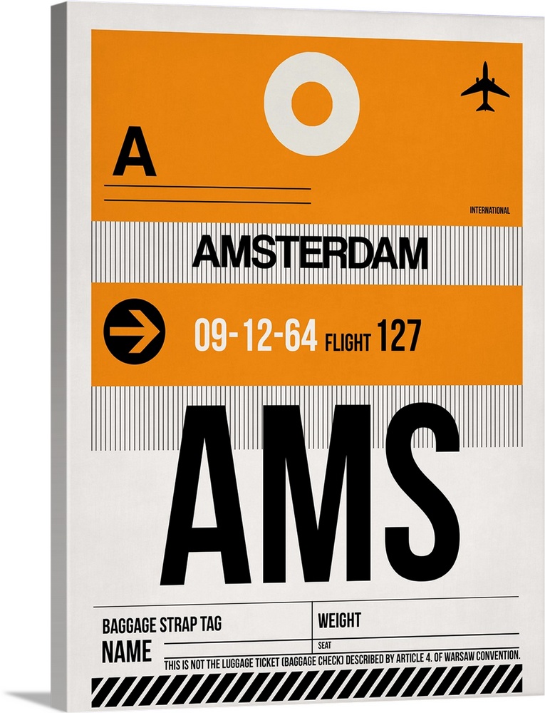 AMS Amsterdam Luggage Tag II