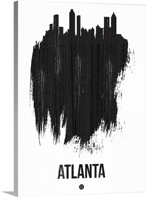 Atlanta Skyline Brush Stroke Black