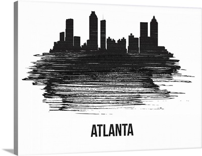 Atlanta Skyline Brush Stroke Black II