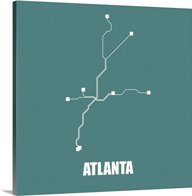 Atlanta Teal Subway Map
