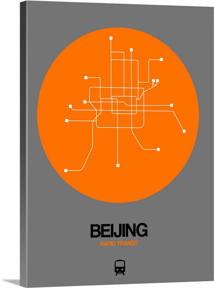 Beijing Orange Subway Map