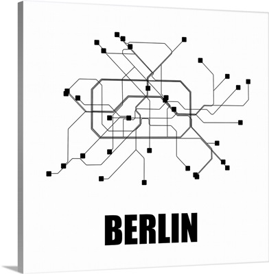Berlin White Subway Map