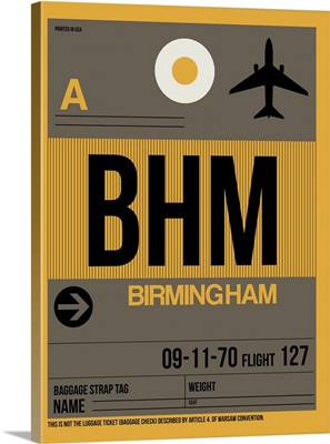 BHM Birmingham Luggage Tag I