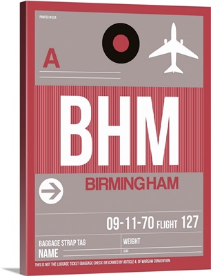BHM Birmingham Luggage Tag II