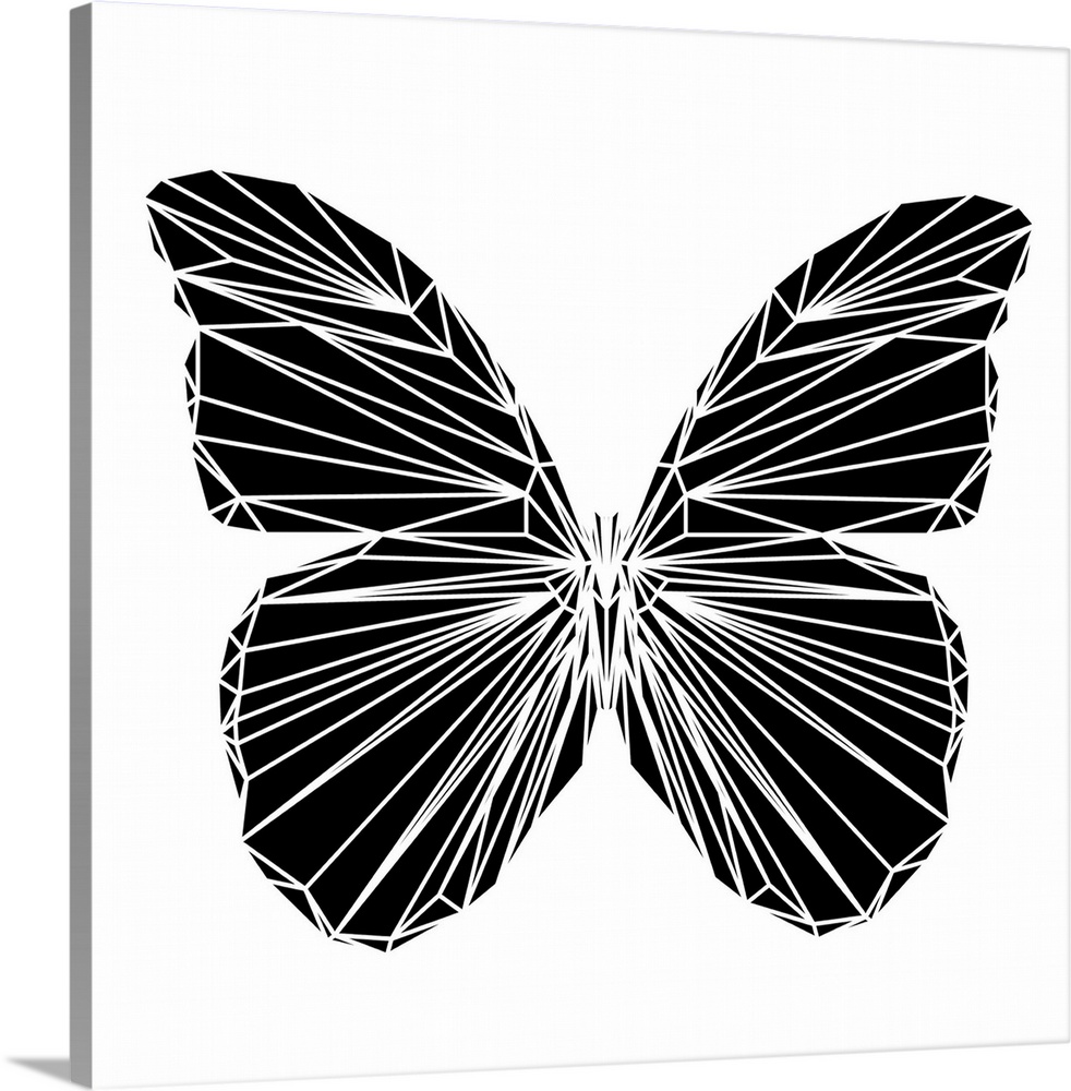 Butterfly made up of a polygon mesh.