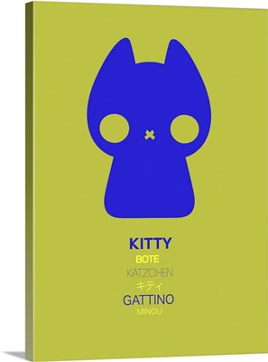 Blue Kitty Multilingual Poster