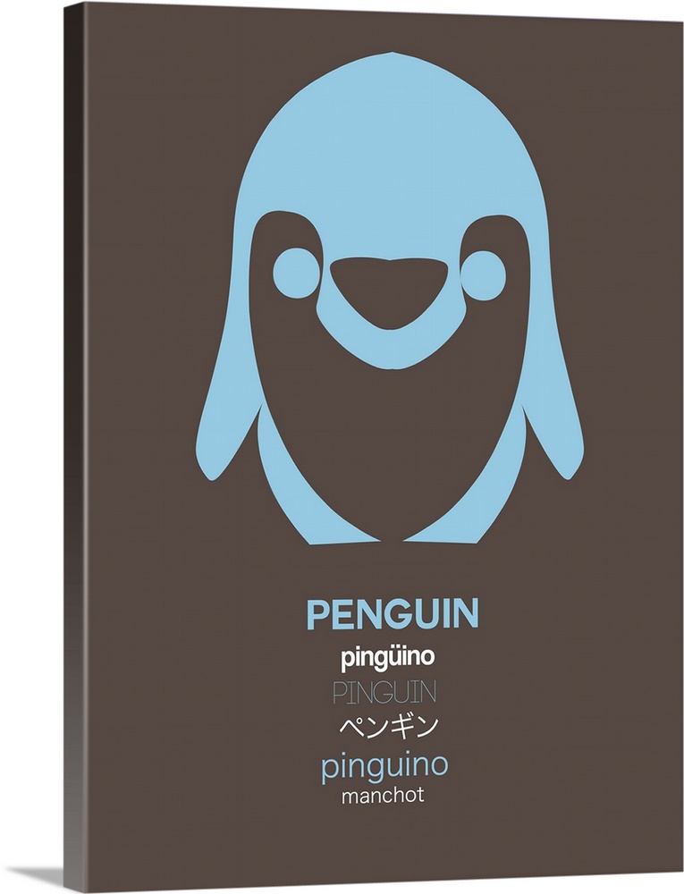 Blue Penguin Multilingual Poster