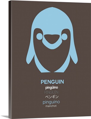Blue Penguin Multilingual Poster
