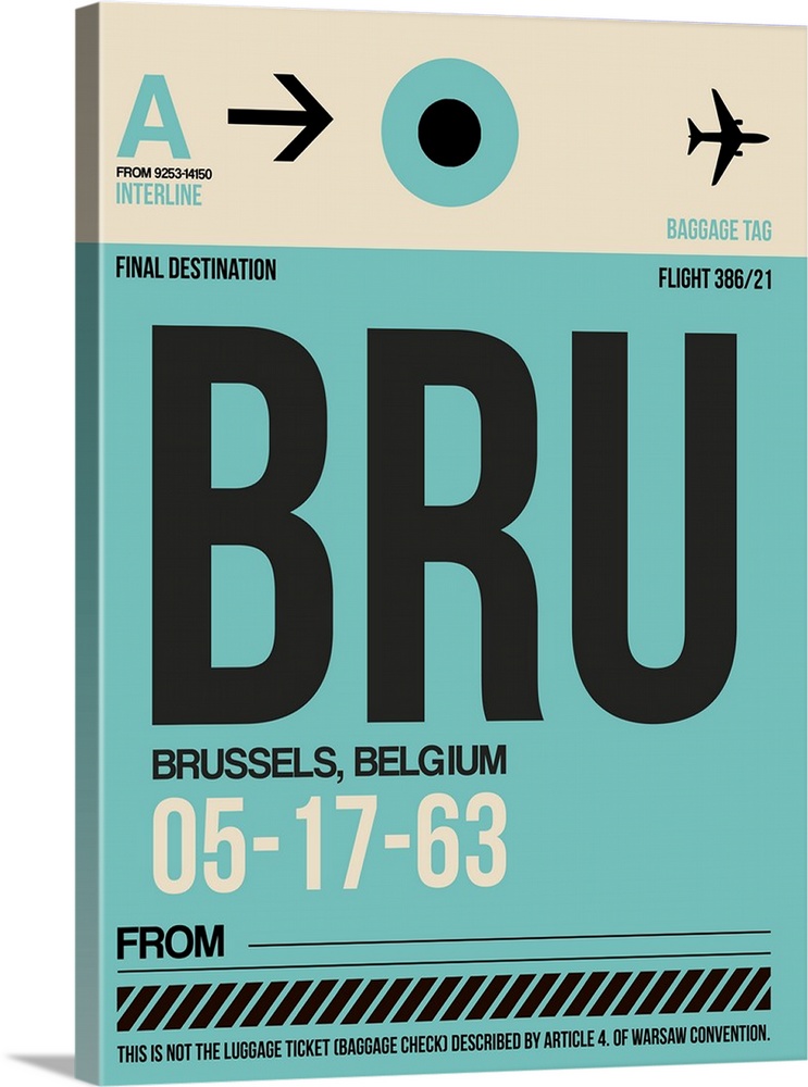 BRU Brussels Luggage Tag I