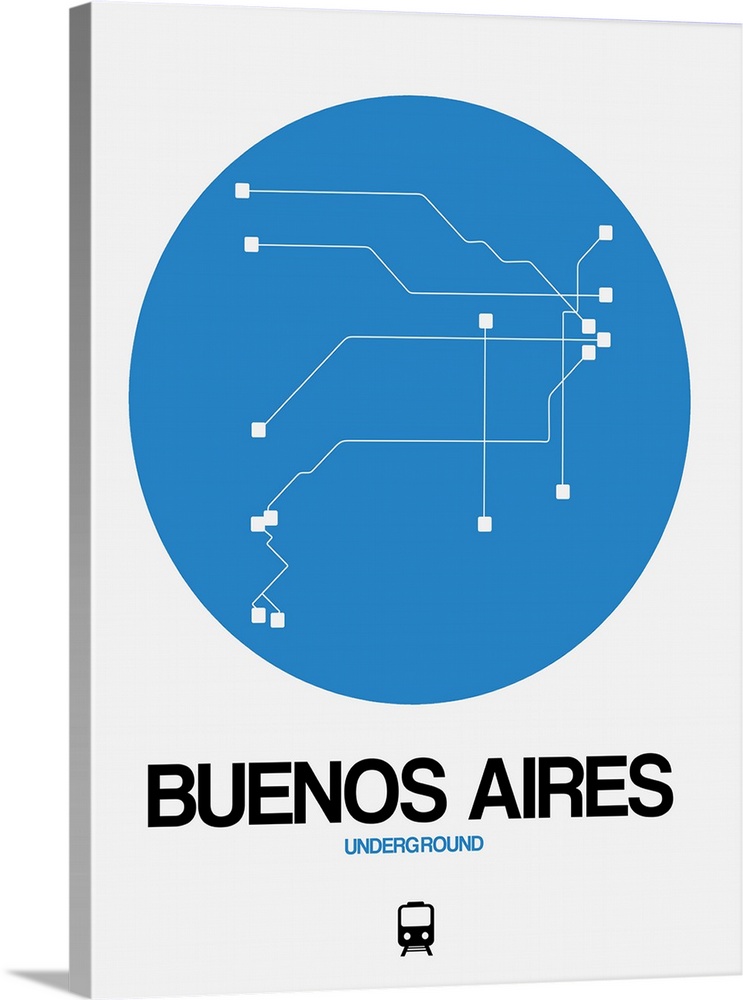 Buenos Aires Blue Subway Map