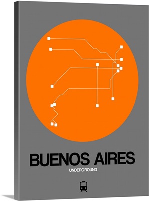 Buenos Aires Orange Subway Map