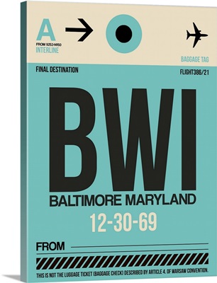 BWI Baltimore Luggage Tag I