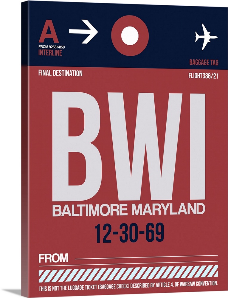 BWI Baltimore Luggage Tag II