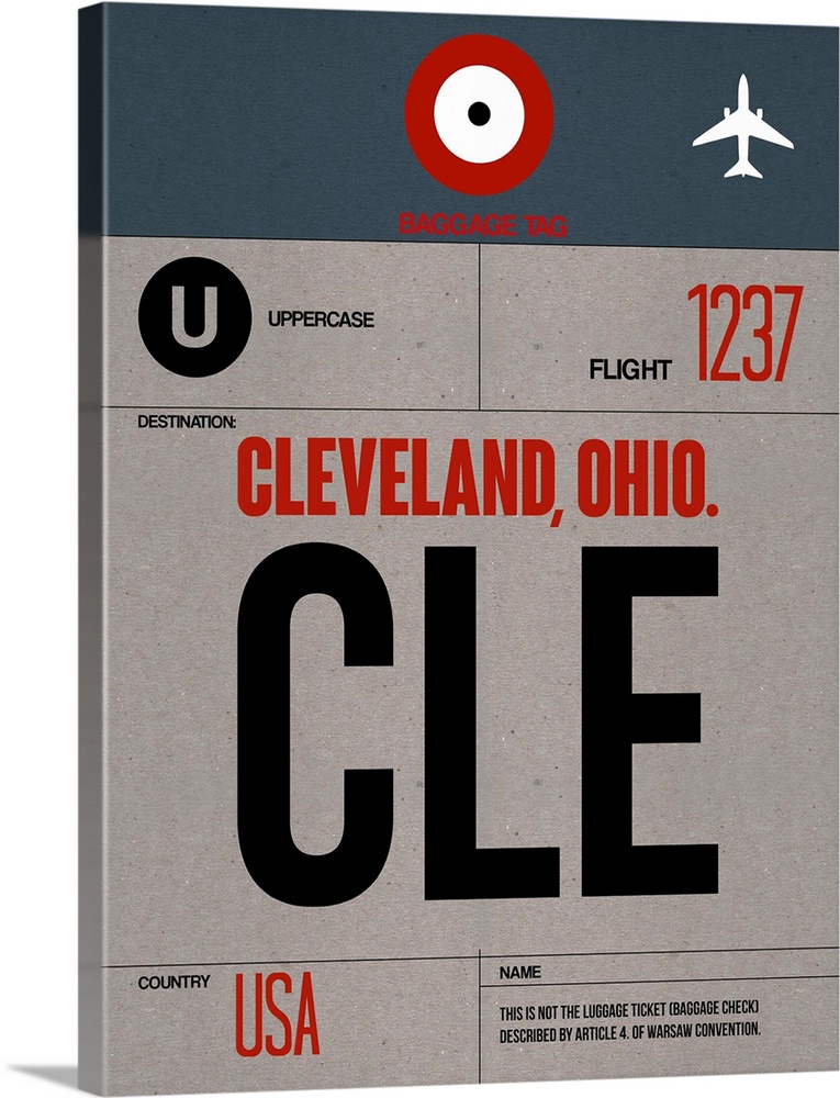 CLE Cleveland Luggage Tag I