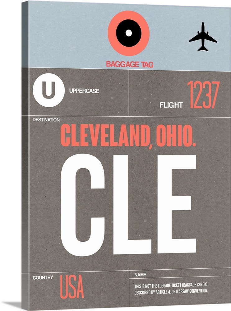 CLE Cleveland Luggage Tag II
